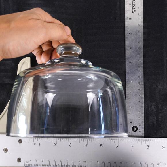 Clear Glass Cake Lid Cupcake Cover 6.5" Display Dome Round Serving Glassware - Picture 9 of 10